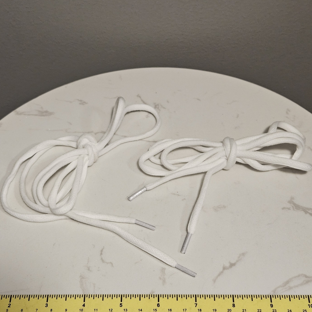 Shoe Gear White Athletic Shoe Laces Oval 54 Inch